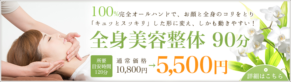 全身美容整体初回限定キャンペーン